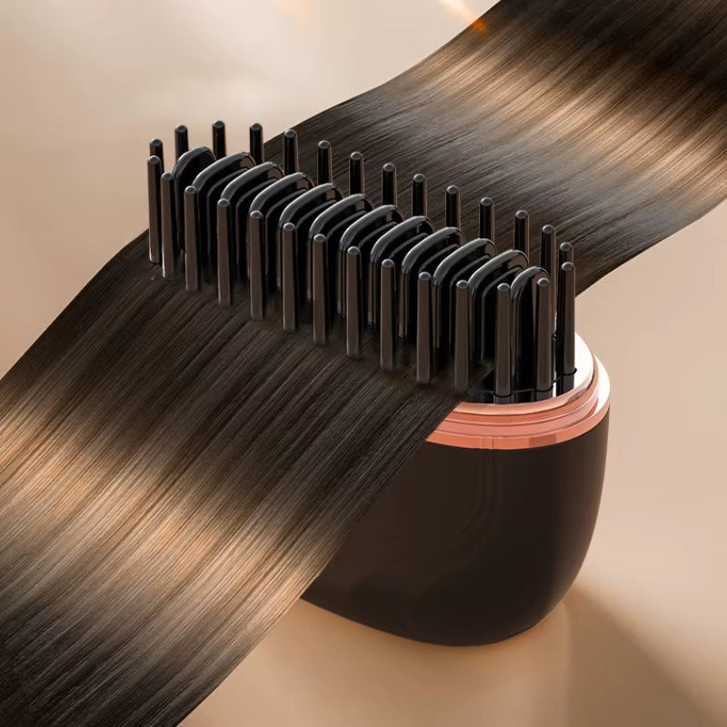 Black Pink Mini Hair Straightening Comb Portable Multifunctional for Men Women Professional Hair Care Styling Hair Straightener